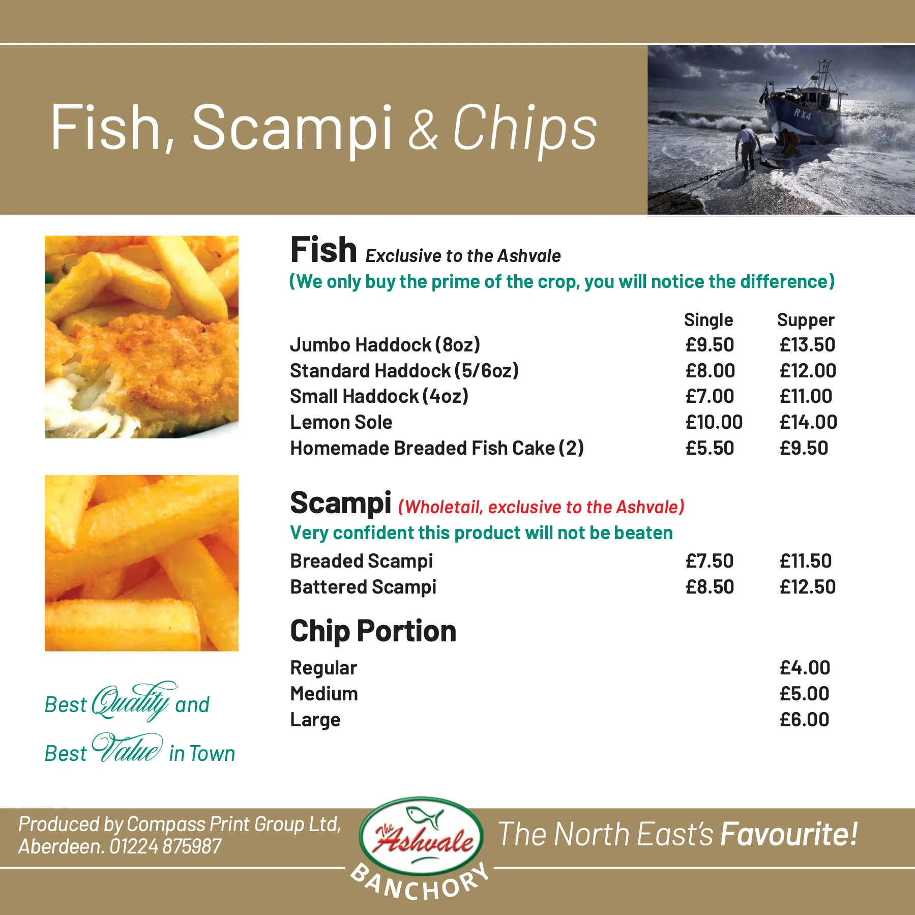 Banchory Take Away Menu, page 3 of 7