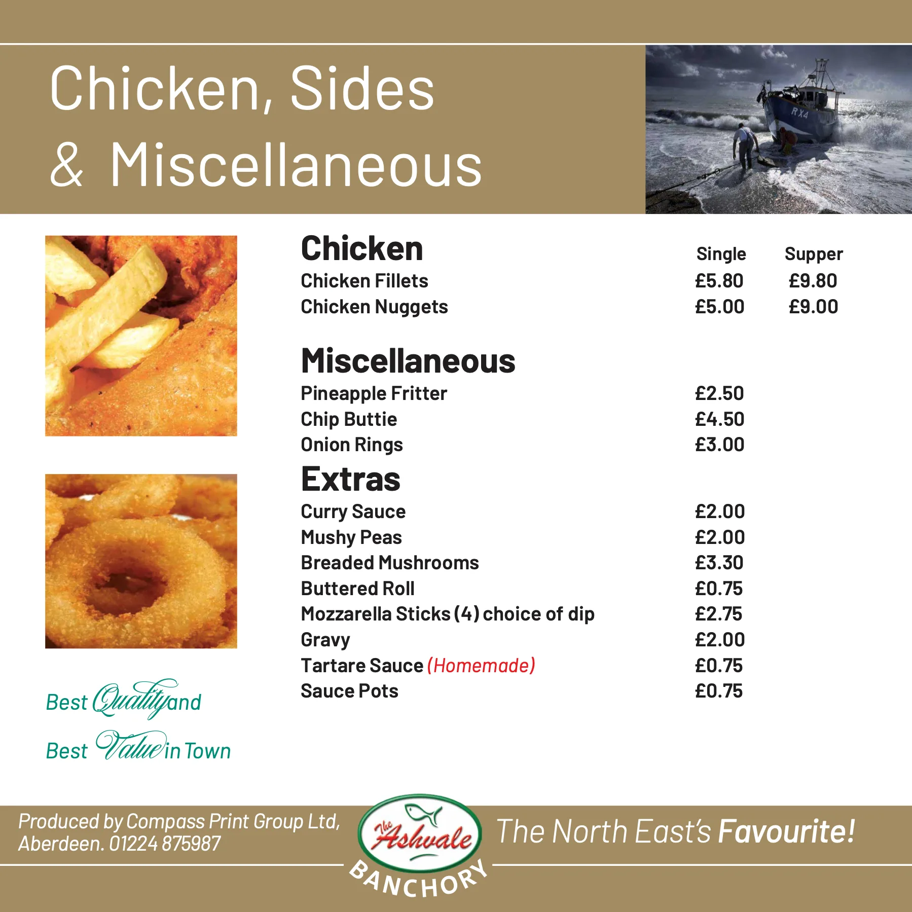Banchory Take Away Menu, page 7 of 7